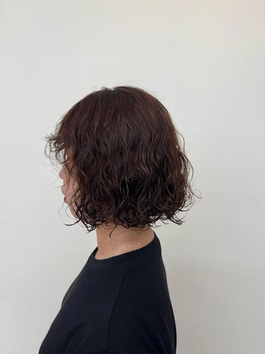 ミディアム カラー パーマ 🌟メンズ/ショート /ウルフ  あやかのヘアスタイル