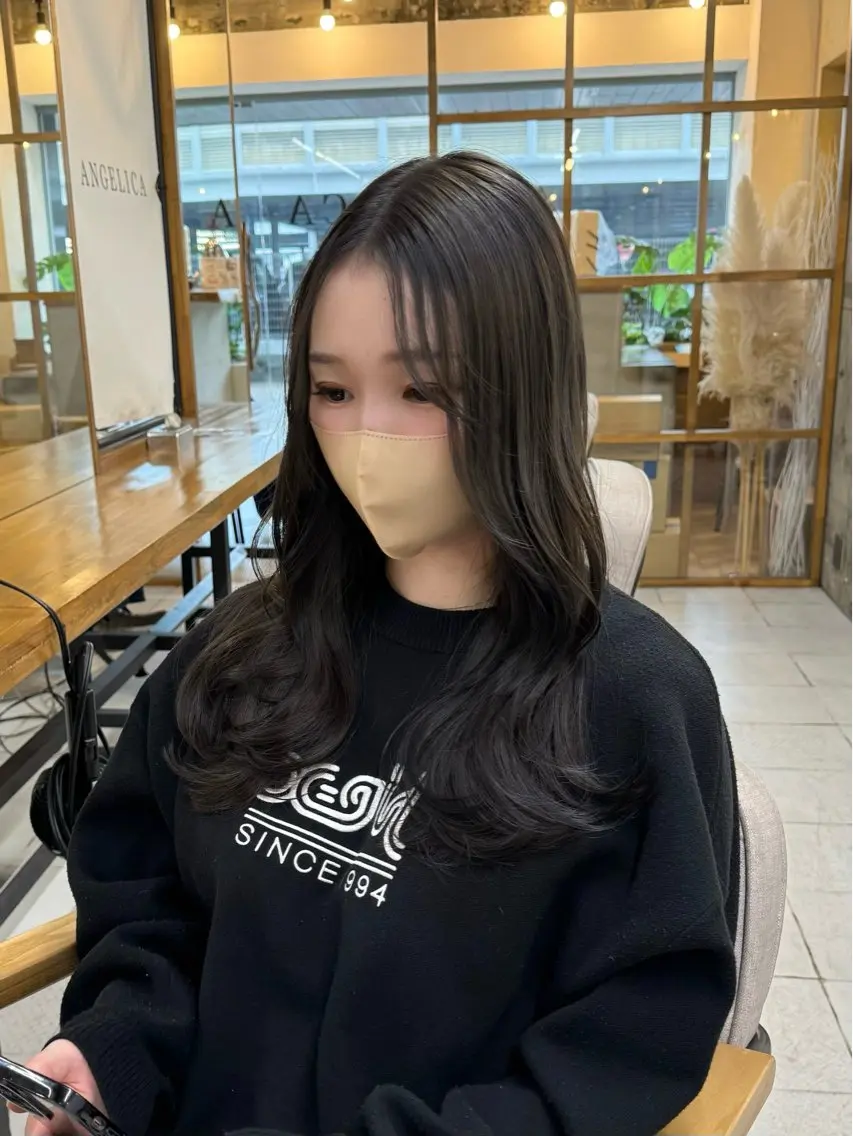 ロング カラー ヘアアレンジ 透明感カラー ハッシュカット 髪質改善 韓国風ヘア レイヤーカット カット ヘアカラー トリートメント 韓国レイヤーカット★ 小林大樹のヘアスタイル