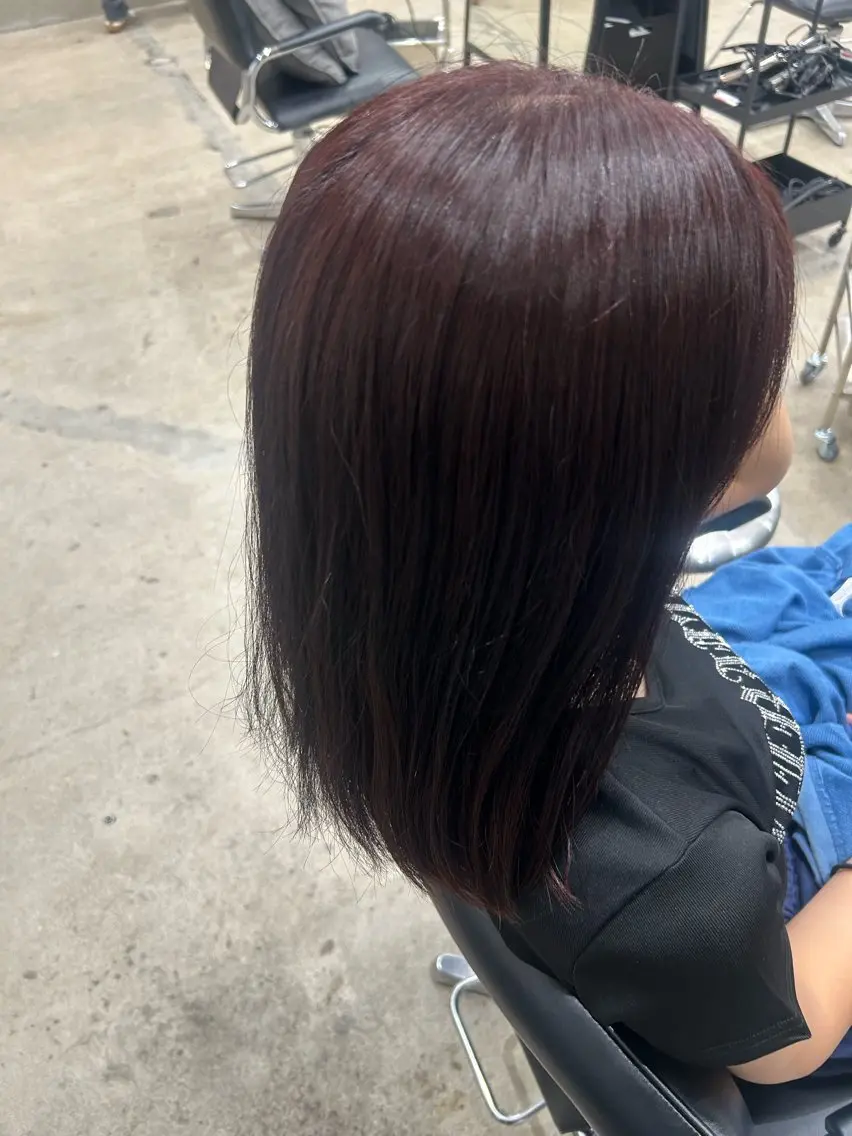 セミロング あんじゅ ✨暖色カラー✨高崎のヘアスタイル