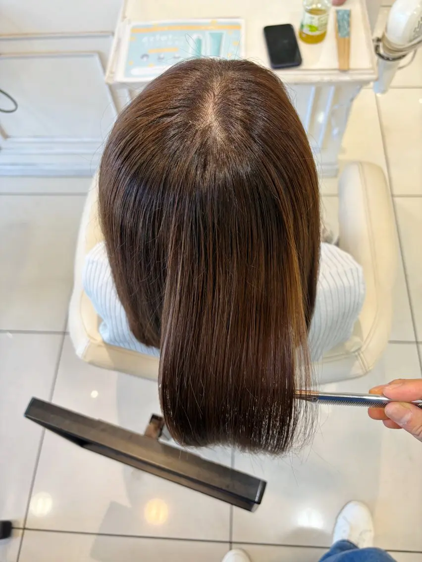 セミロング 髪質改善 カット ヘアカラー トリートメント 高橋 佑のヘアスタイル