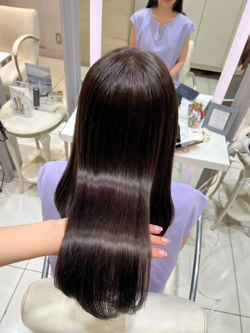 ロング 縮毛矯正 透明感カラー/銀座 /Kazukiのヘアスタイル