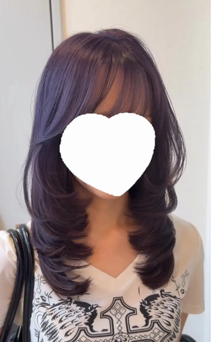 ロング カラー ヘアカラー レイヤー透明感カラー ブリーチ🎀オトハのヘアスタイル