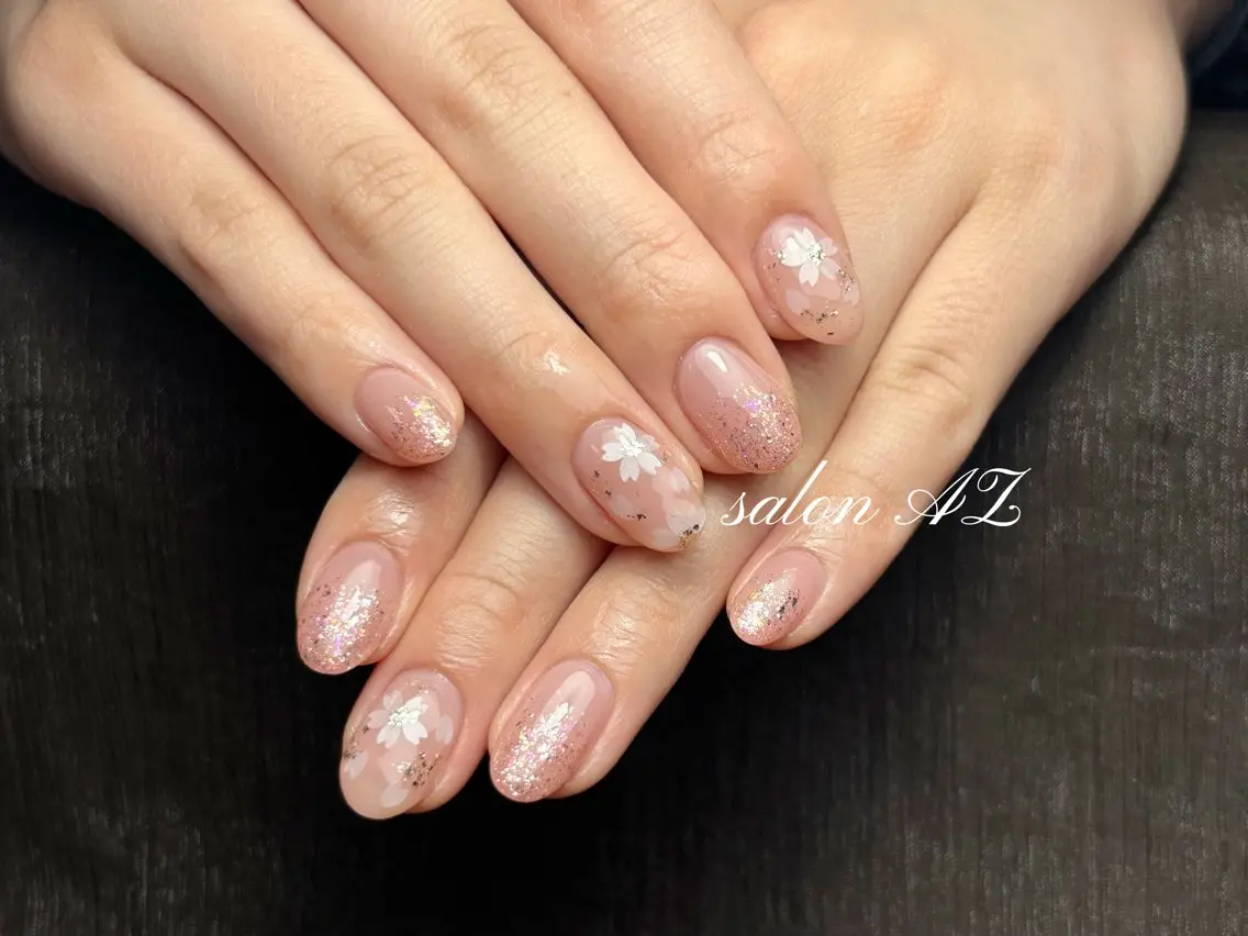 ネイル 長さ出し フットネイル フレンチネイル マグネットネイル ニュアンスネイル ハンドネイル salon AZのネイルデザイン