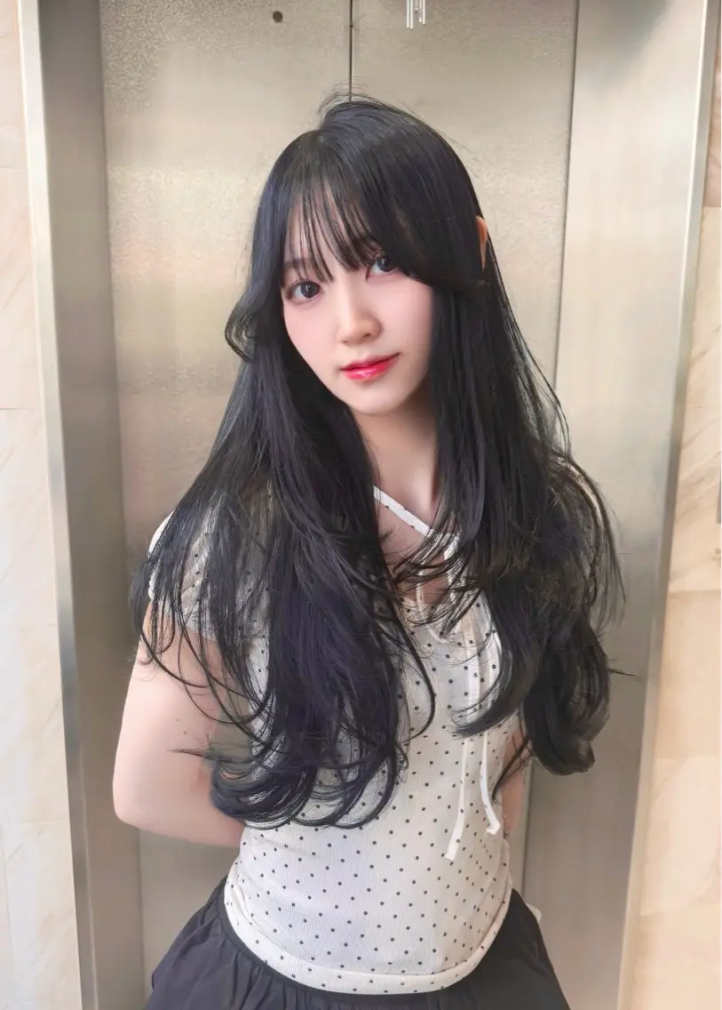 ロング 韓国風ヘア ロング 似合わせカット votan lilleyのヘアスタイル