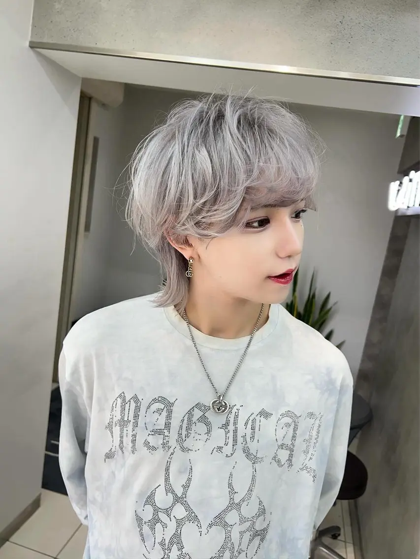 カラー メンズ ハイトーンカラー/ さらさのヘアスタイル