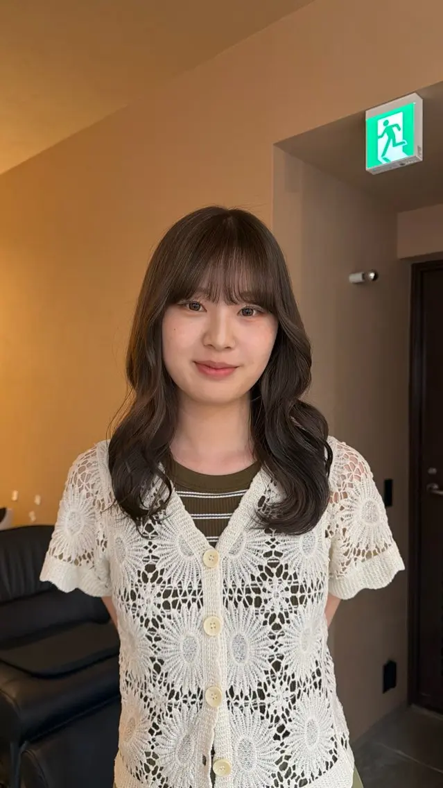 カラー ベージュカラー 透明感カラー オリーブベージュ ヘアカラー YOKE 桃山台 SAKI♩ ܸのヘアスタイル