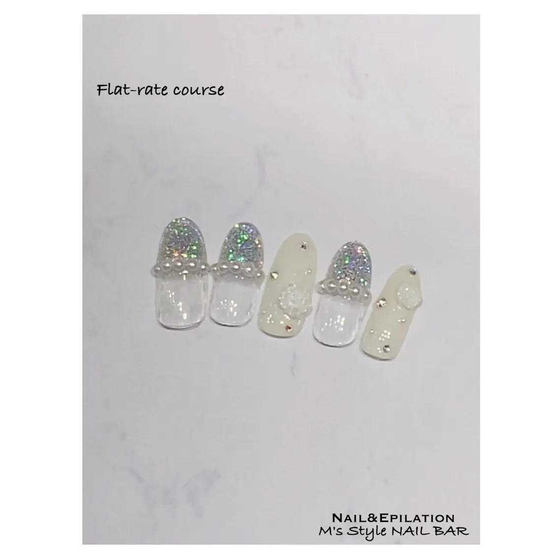 ネイル 成人式 フラワーネイル フットネイル フレンチネイル ジェルネイル ハンドネイル M's Style NAIL BARのネイルデザイン