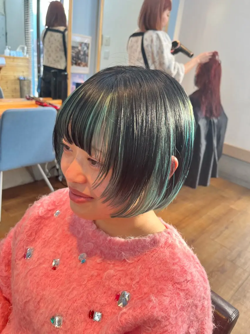 ミディアム カラー ブリーチ ダブルカラー インナーカラー 髪質改善 トリートメント 🫧ハイトーン/ ブリーチ🫧白石航汰のヘアスタイル