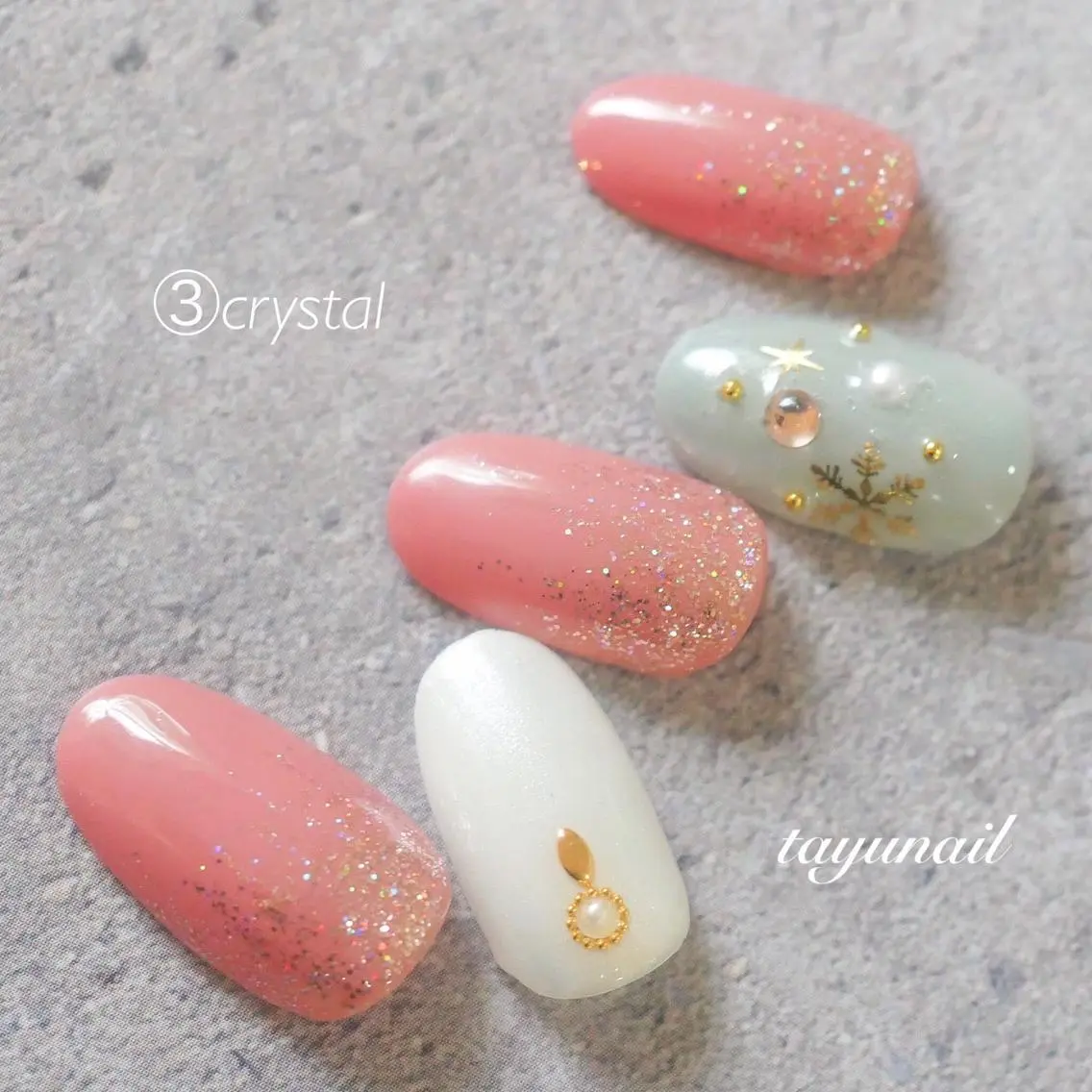 ネイル アートネイル ブルー ジェルネイル キラキラネイル ニュアンスネイル ネイルサロン 【たゆnail】のネイルデザイン