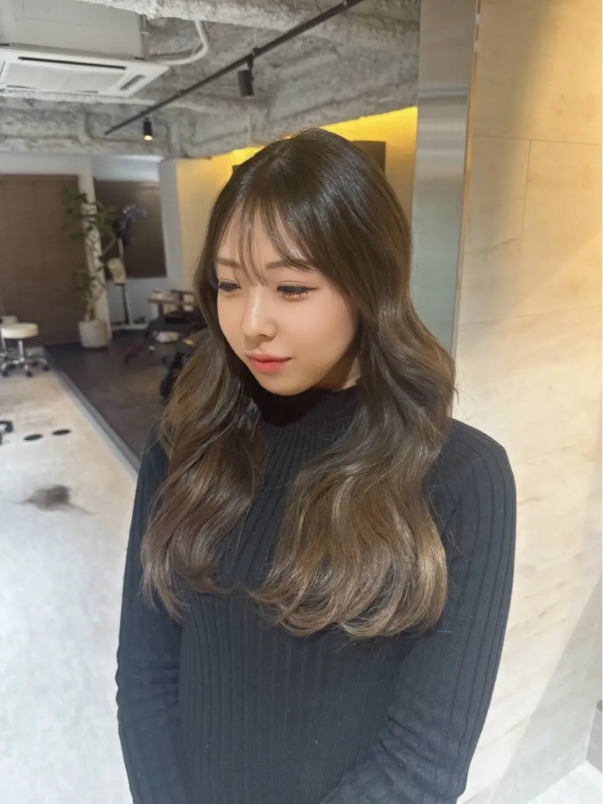 ロング カット ヘアカラー トリートメント Lucas髪質改善 natsukiのヘアスタイル