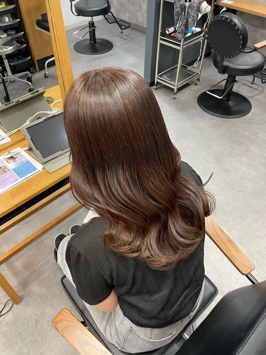 カラー ベージュカラー オーガニックカラー ヘアカラー Naurra ミワのヘアスタイル