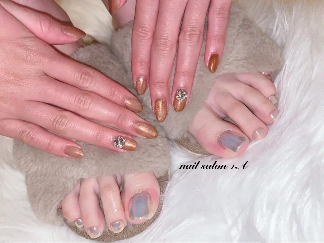 セミロング ハンドネイル Nail Salon +Aのネイルデザイン