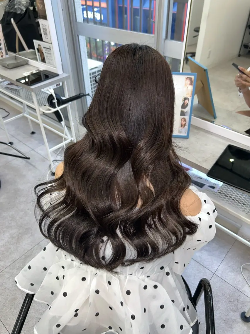 ロング ヘアアレンジ ツヤ感ワンカラー🎀 NAOのヘアスタイル