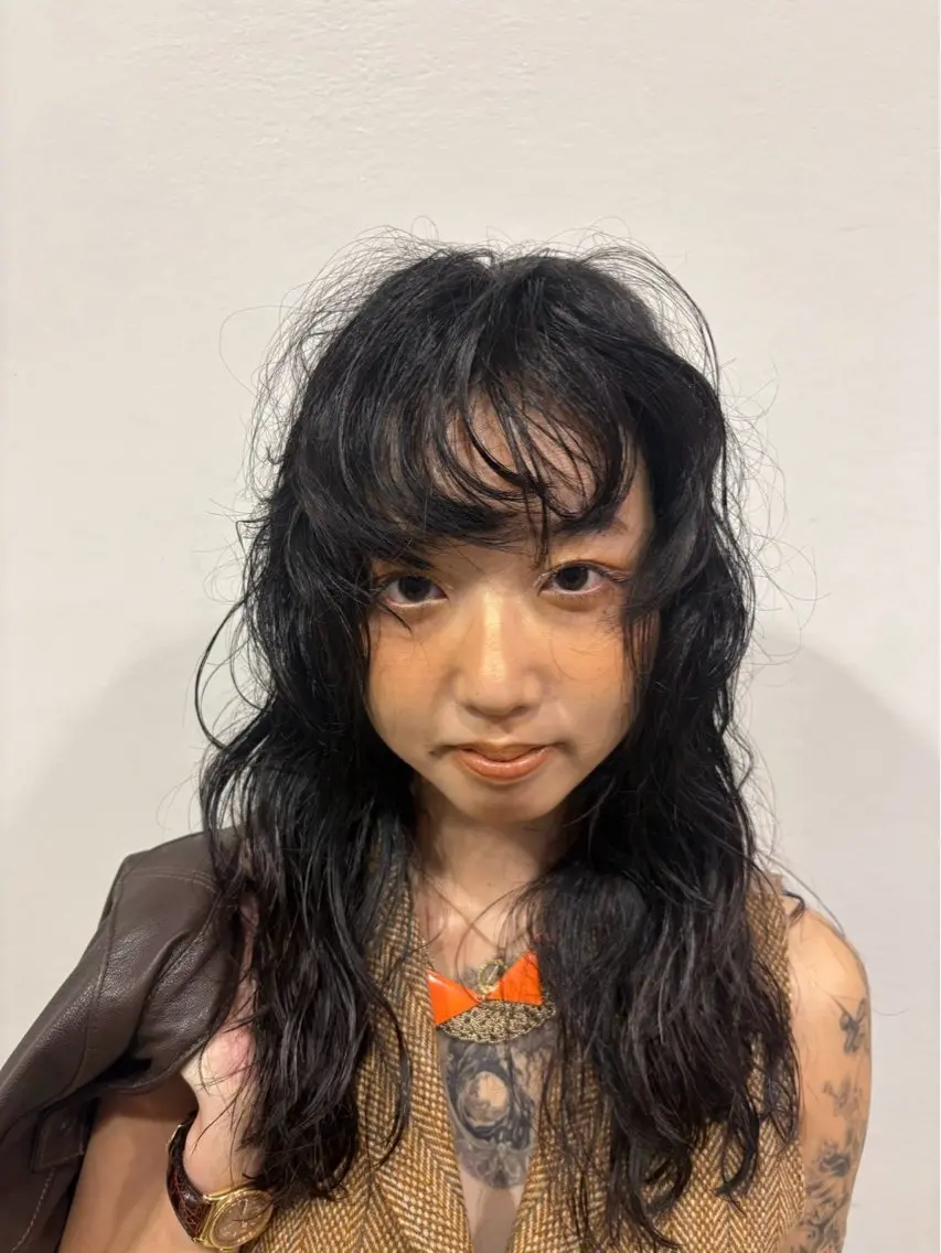 ミディアム パーマ カット パーマ こころ/カーリー・ パーマデザインのヘアスタイル