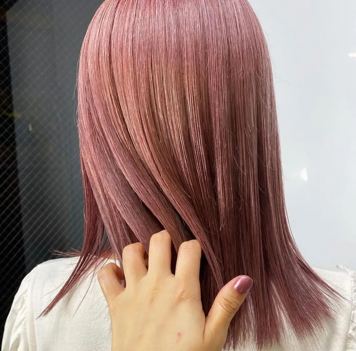 セミロング カラー ヘアアレンジ 福岡似合わせレイヤー /ウルフ/ハイトーンのヘアスタイル