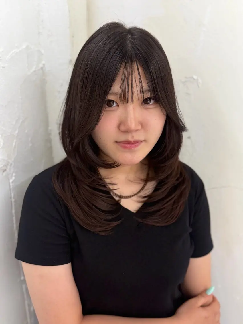 ロング レイヤーカット 似合わせカット カット りくや/エクステ /モテ髪/レイヤーのヘアスタイル