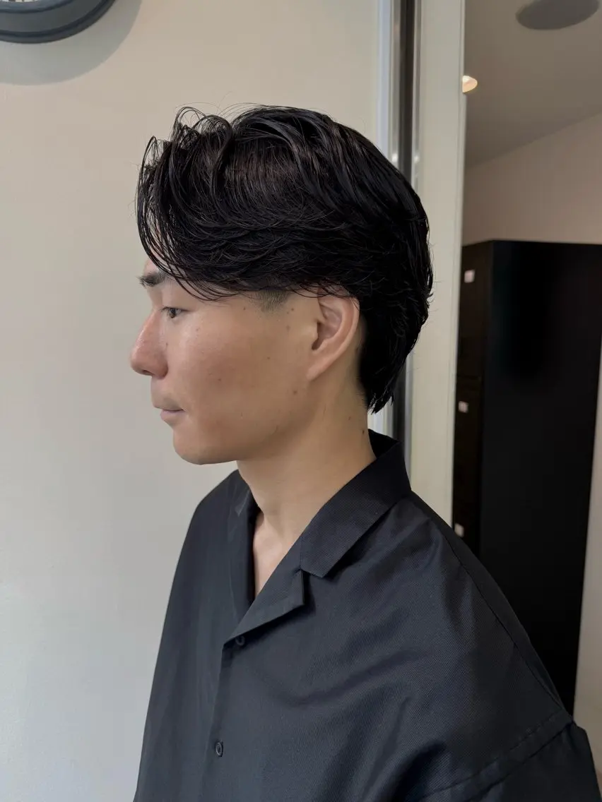 ミディアム カット パーマ 米元 春奈のヘアスタイル