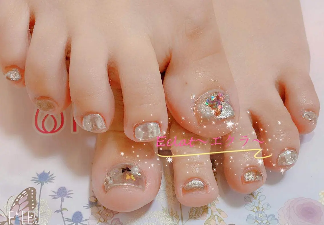 ネイル フットネイル ネイルサロンエクラ 🫧Shizukaのネイルデザイン