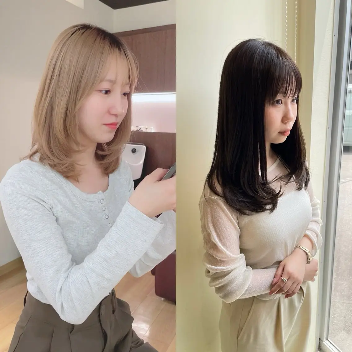 ミディアム 斎藤 愛菜のヘアスタイル