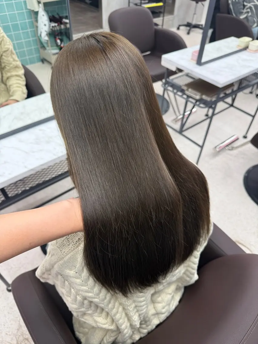 "ツヤツヤ サラサラ💝"髪質改善トリートメント+ワンカラー🫧✨の写真