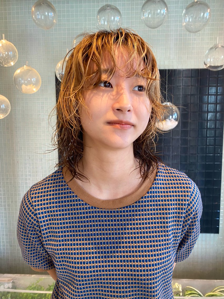 セミロング パーマ カット パーマ トリートメント 横地 凌のヘアスタイル