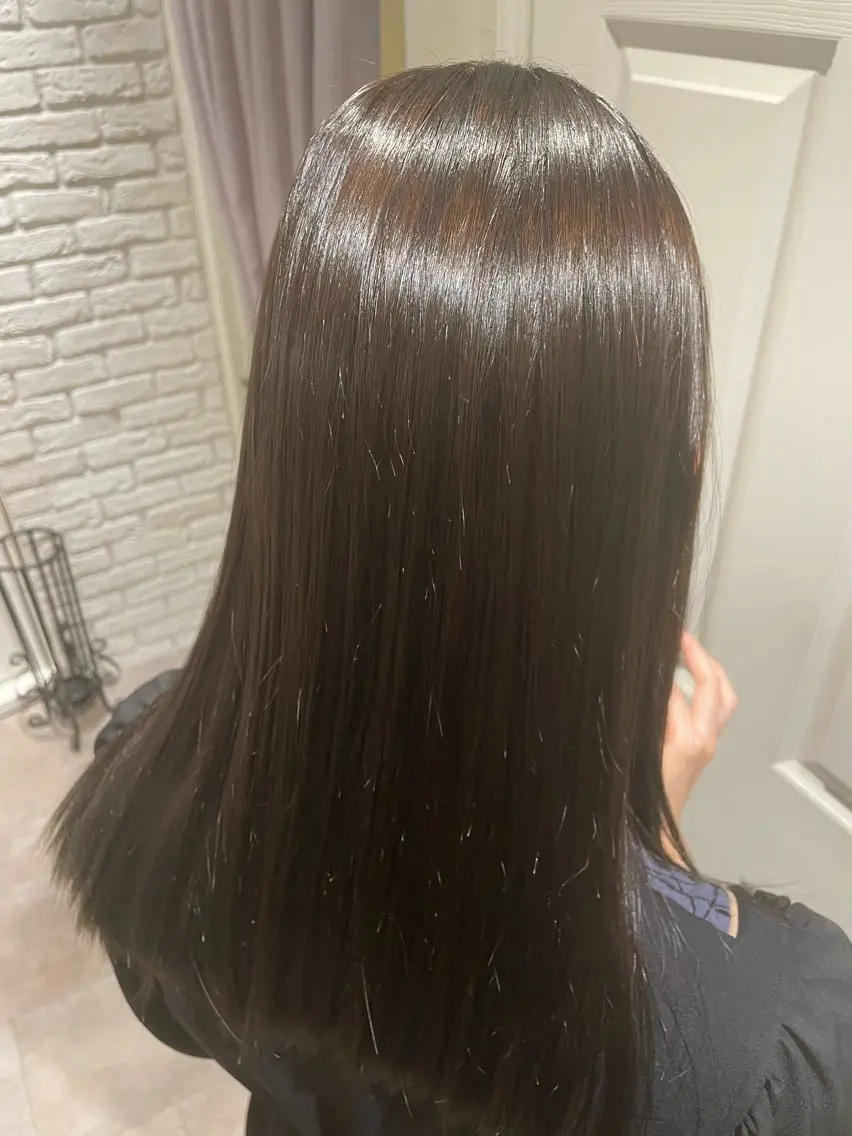 セミロング カット 柳井 準平のヘアスタイル
