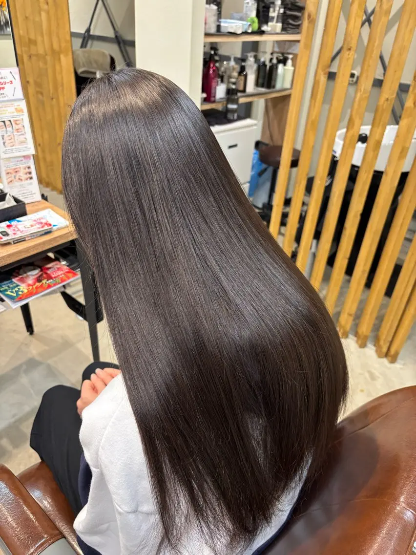 ロング 縮毛矯正 相馬 静香のヘアスタイル