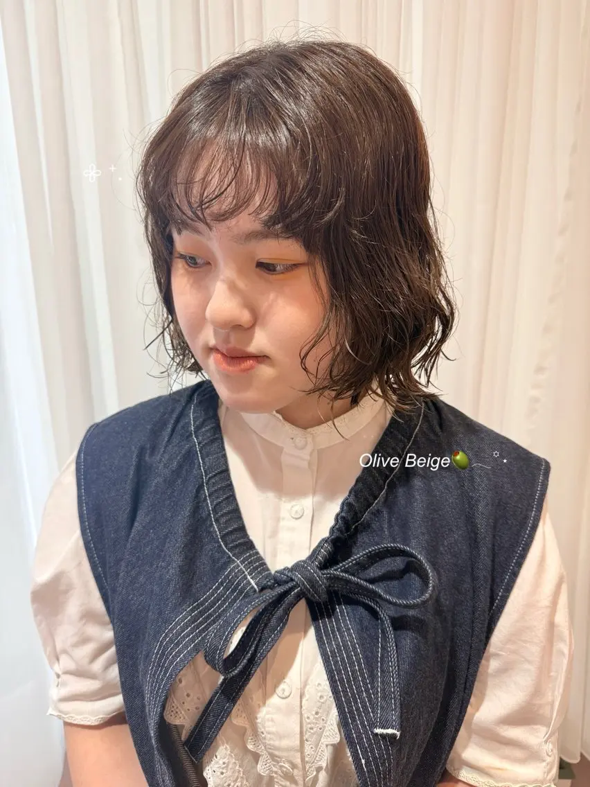 ショート カラー パーマ ヘアカラー merc.☘️平岩 那月のヘアスタイル