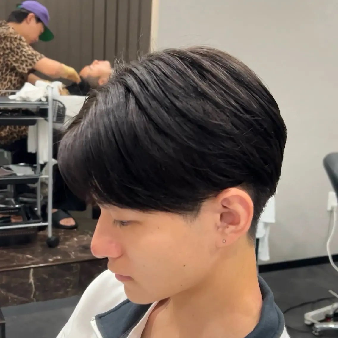 ミディアム メンズ 縮毛矯正 福井 太暉のヘアスタイル