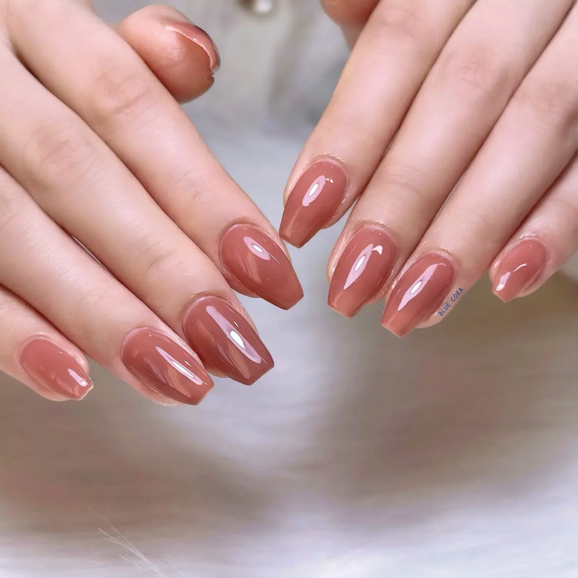 ★HAND🩵美フォルムワンカラーorラメグラ♪2色OK✨ケア込み【初回オフ無料】の写真