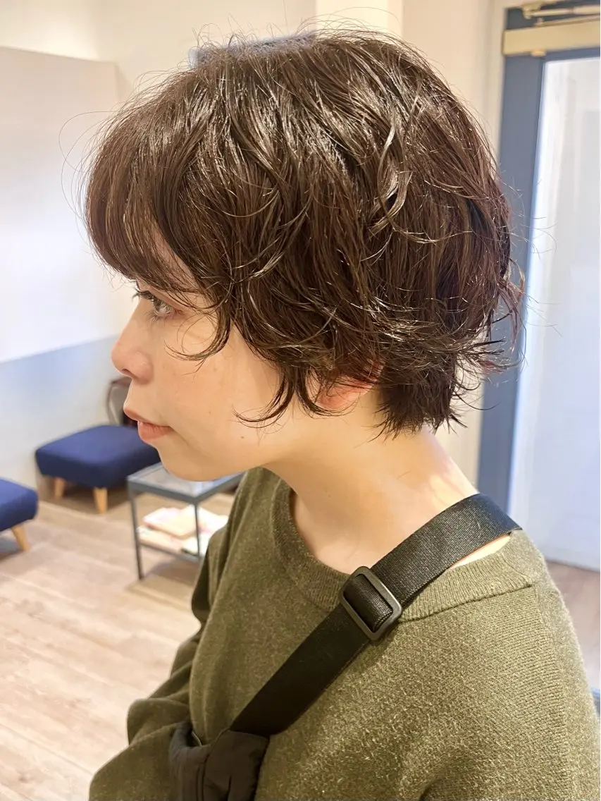 【5月限定🌿】似合わせカット+パーマ+内部補修トリートメント🌀【フェザーパーマ/ショート/ニュアンスパーマ】の写真