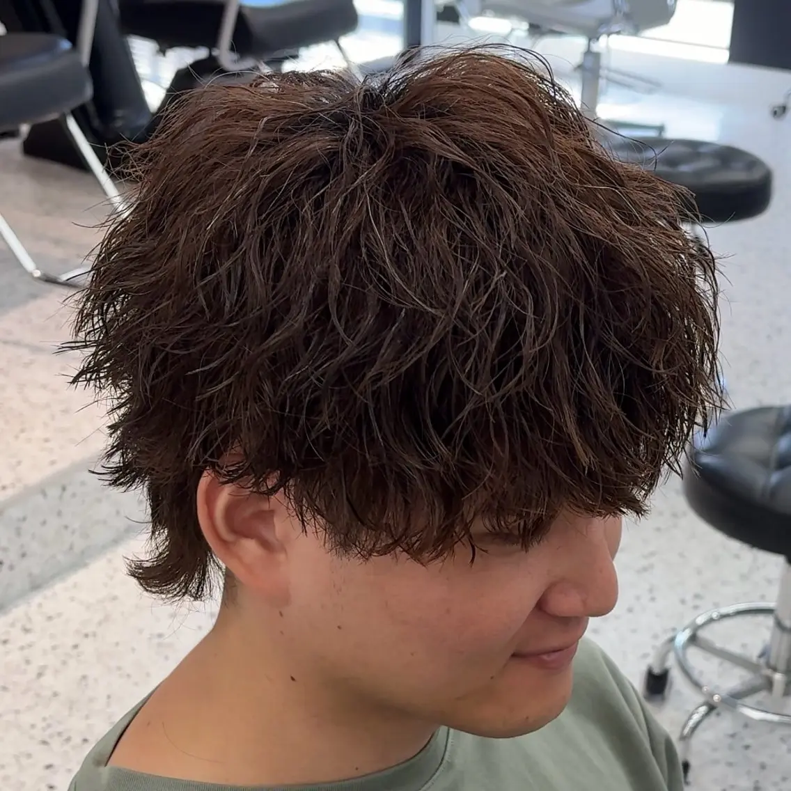 ショート パーマ メンズ カット パーマ 小山内 陸のヘアスタイル