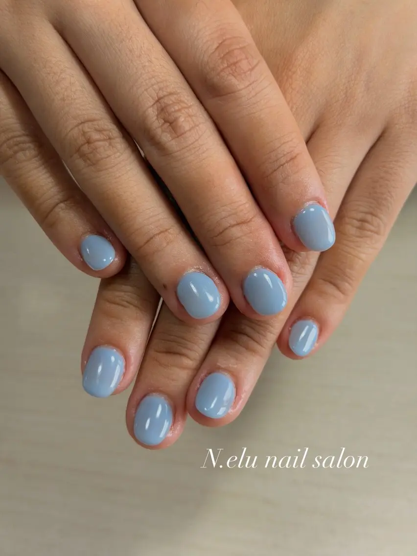 ネイル ワンカラーネイル シンプルネイル 撮影モデル N.elu nail salonのネイルデザイン