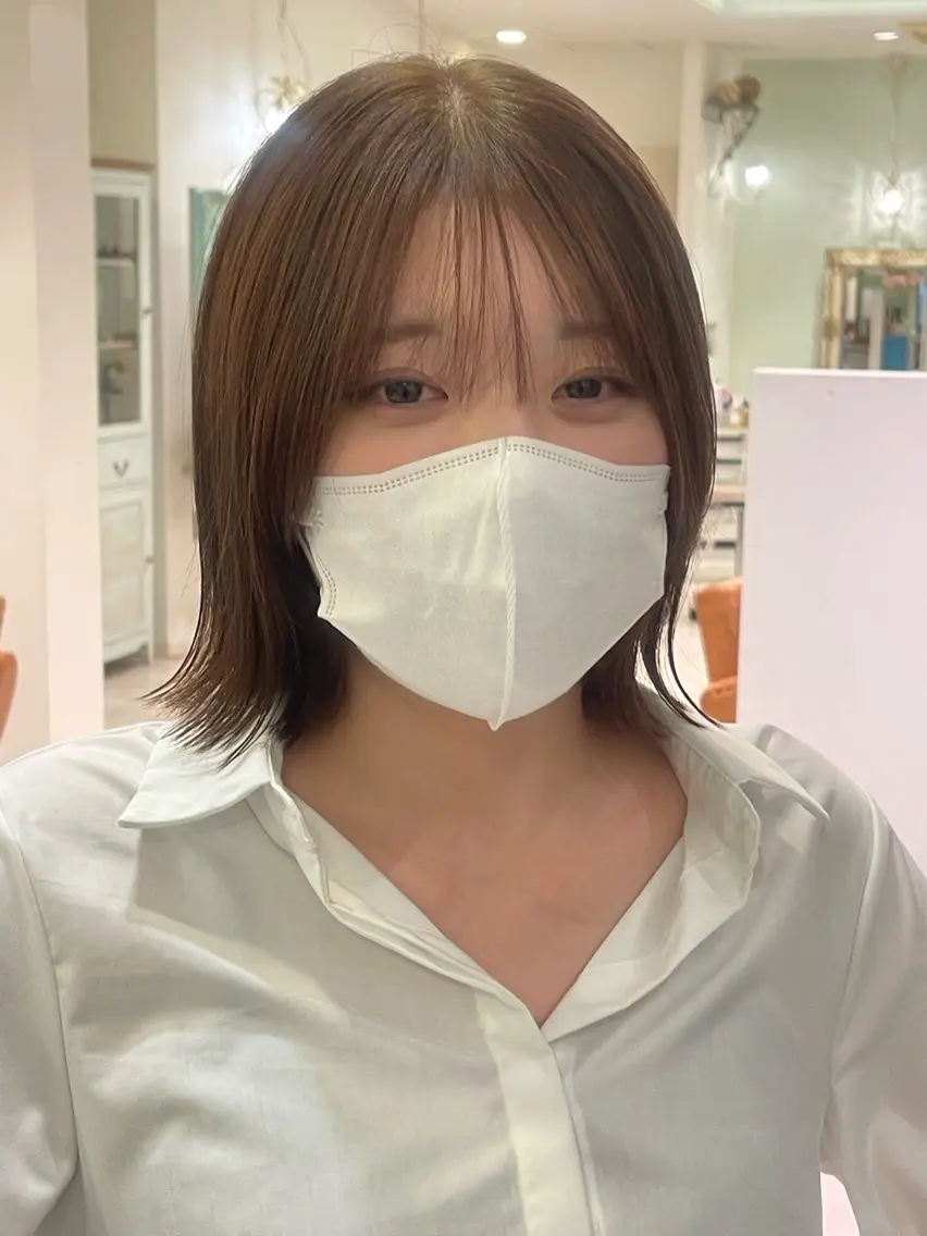ミディアム カラー ブリーチ 透明感カラー ダブルカラー ブリーチなしカラー ヘアカラー Lita たいちのヘアスタイル