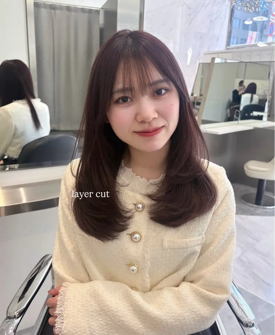 セミロング カラー カット ヘアカラー Parve Mix/ 平 奈果🎀のヘアスタイル