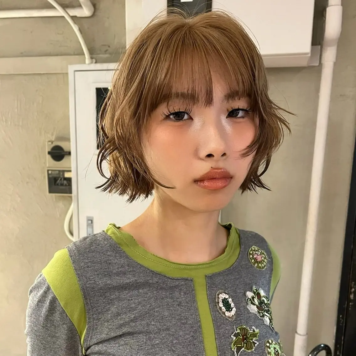 ショート カラー ヘアアレンジ 🫧ハイトーン×艶 カラー🫧 Rionのヘアスタイル