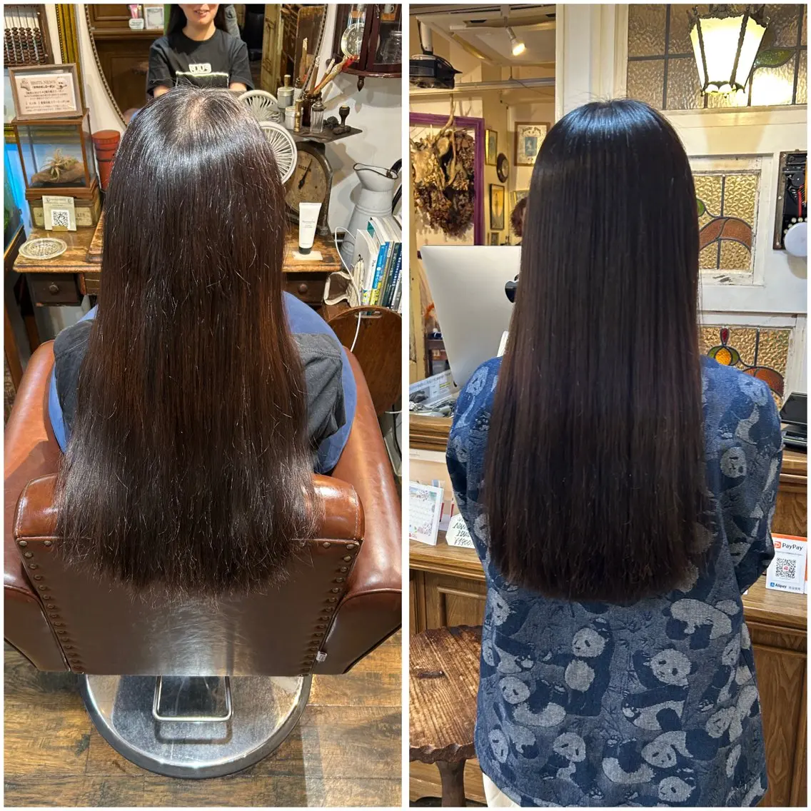 ロング パーマ 縮毛矯正 ストレートパーマ カット 縮毛矯正 BRITS 渡辺 菜々子のヘアスタイル