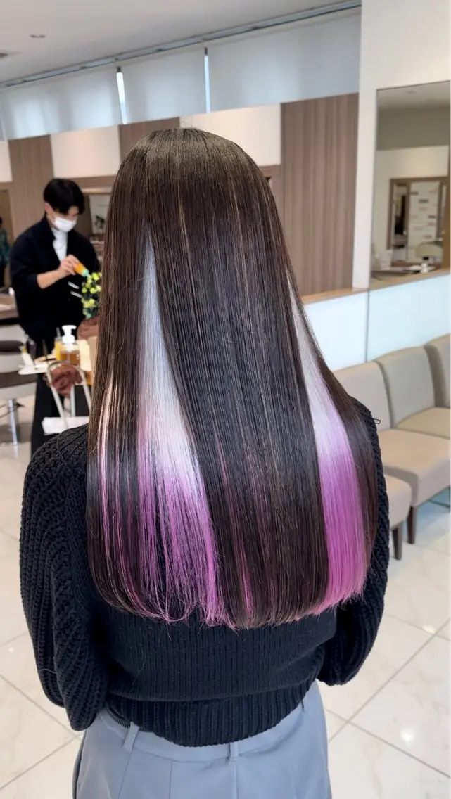 ロング カラー 【複雑履歴ブリーチ】 中村　玲仁のヘアスタイル