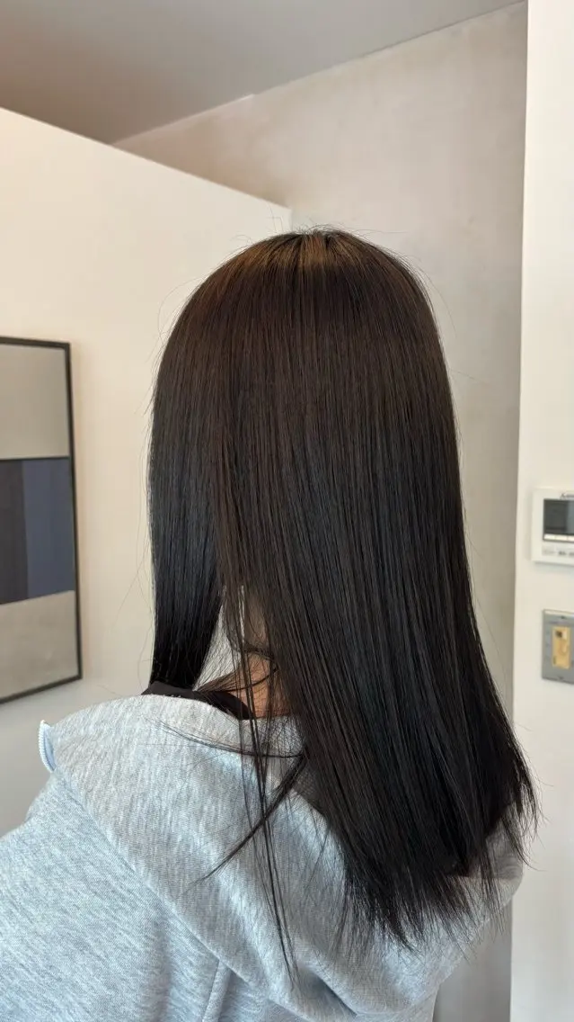 カラー ふたつやゆら🤎ྀི カラー、縮毛矯正のヘアスタイル