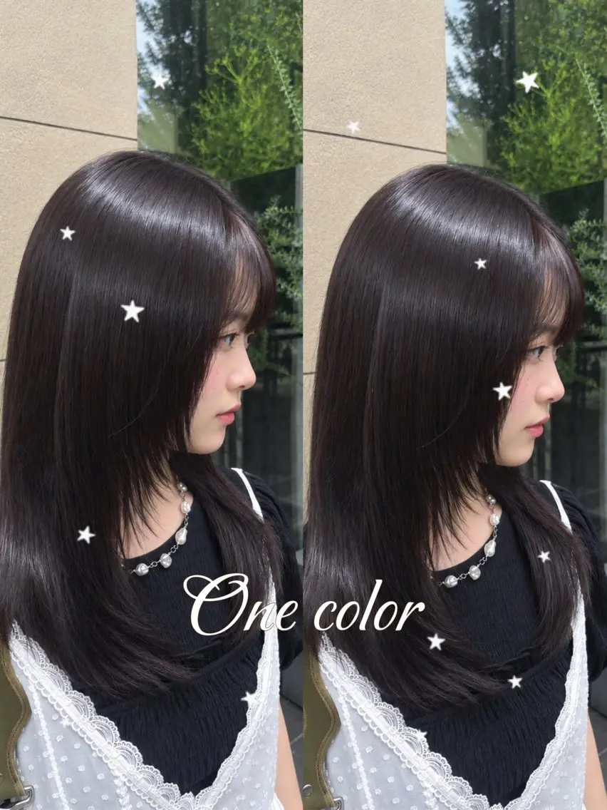 セミロング ヘアカラー ハイトーン/透明感 カイリ💕🫧のヘアスタイル