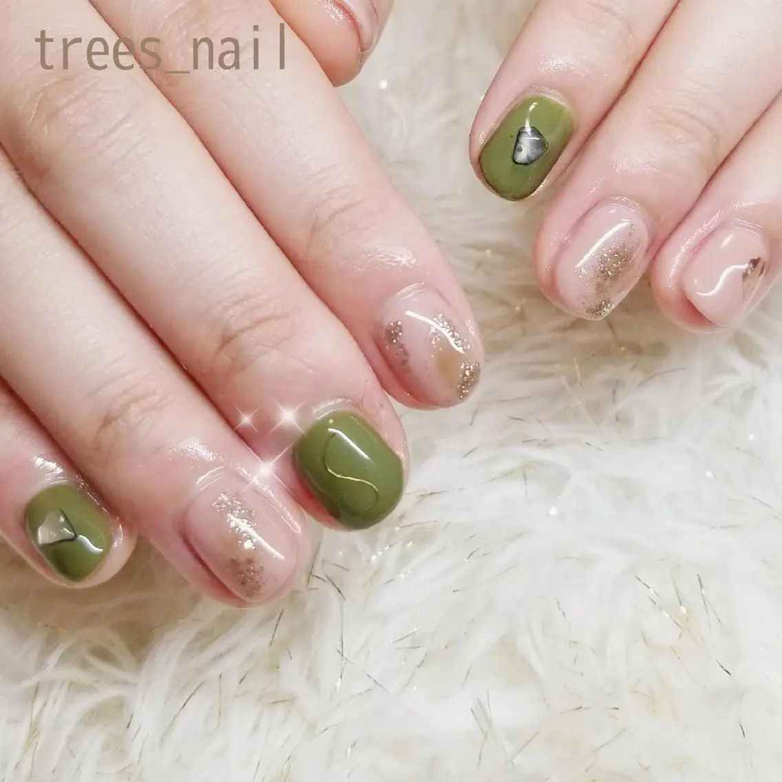 ネイル 桜ネイル ピンク 春ネイル ハンドネイル フットネイル trees_ nailのネイルデザイン