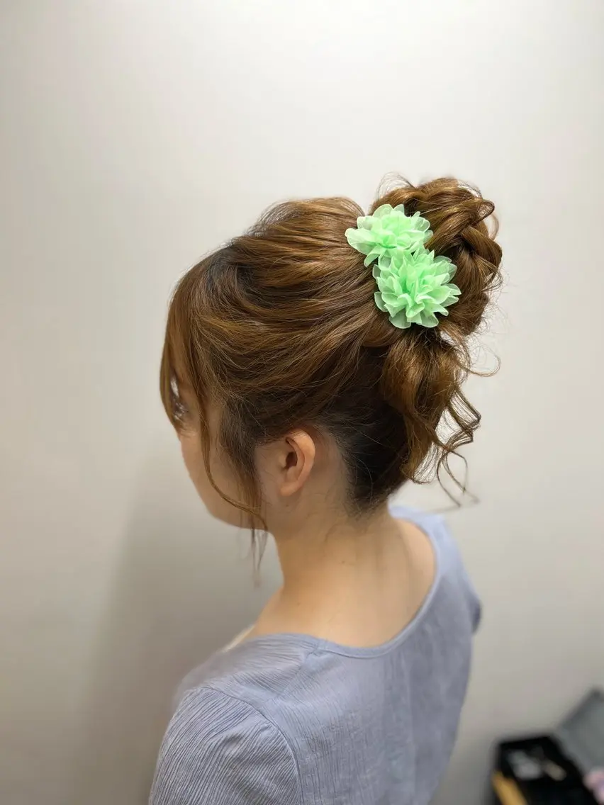ヘアアレンジ お団子ヘア 似合わせヘアメイク 💐オダギリチアキのヘアスタイル