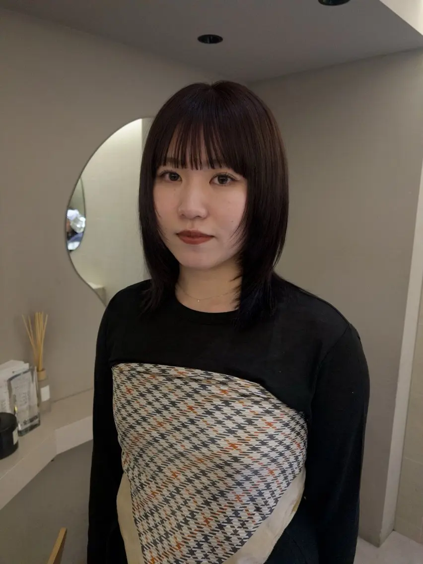 ミディアム ミディアムパーマ ヘアカラー manami / カットモデルのヘアスタイル