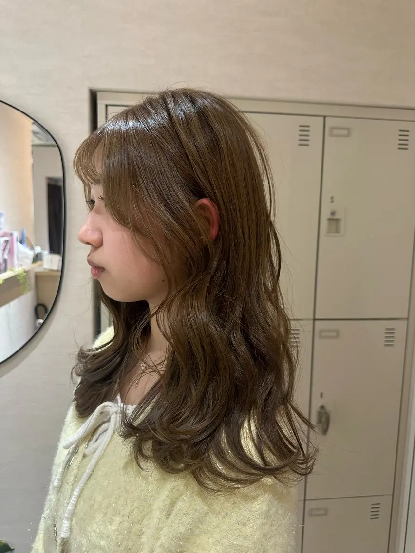 ロング カット ヘアカラー 梅田🩵/透明感 花音のヘアスタイル