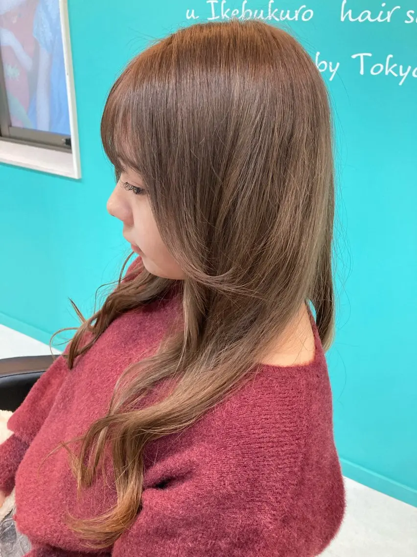ロング カラー ベージュカラー ブリーチ 🫧透明感✨ブリーチ 💫ダメージレス🫧のヘアスタイル