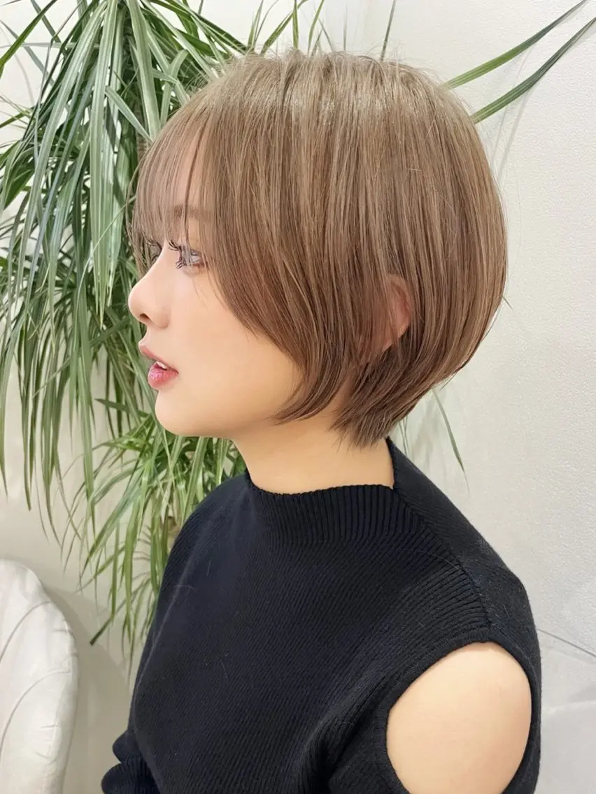 ショート カラー ヘアカラー トリートメント Aster 店長 れおんのヘアスタイル