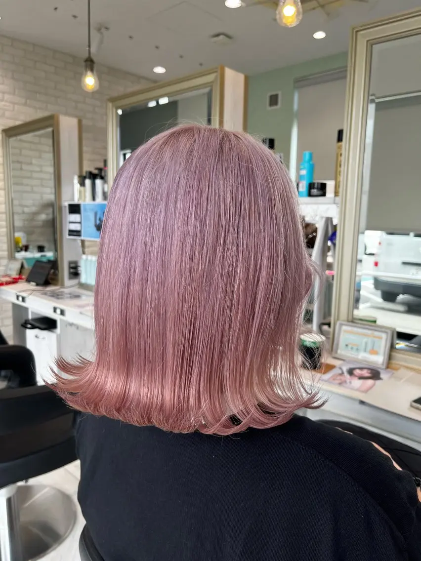 セミロング カラー ブリーチ ヘアカラー トリートメント 上尾/ママ美容師🫧 𝐌𝐞𝐢のヘアスタイル