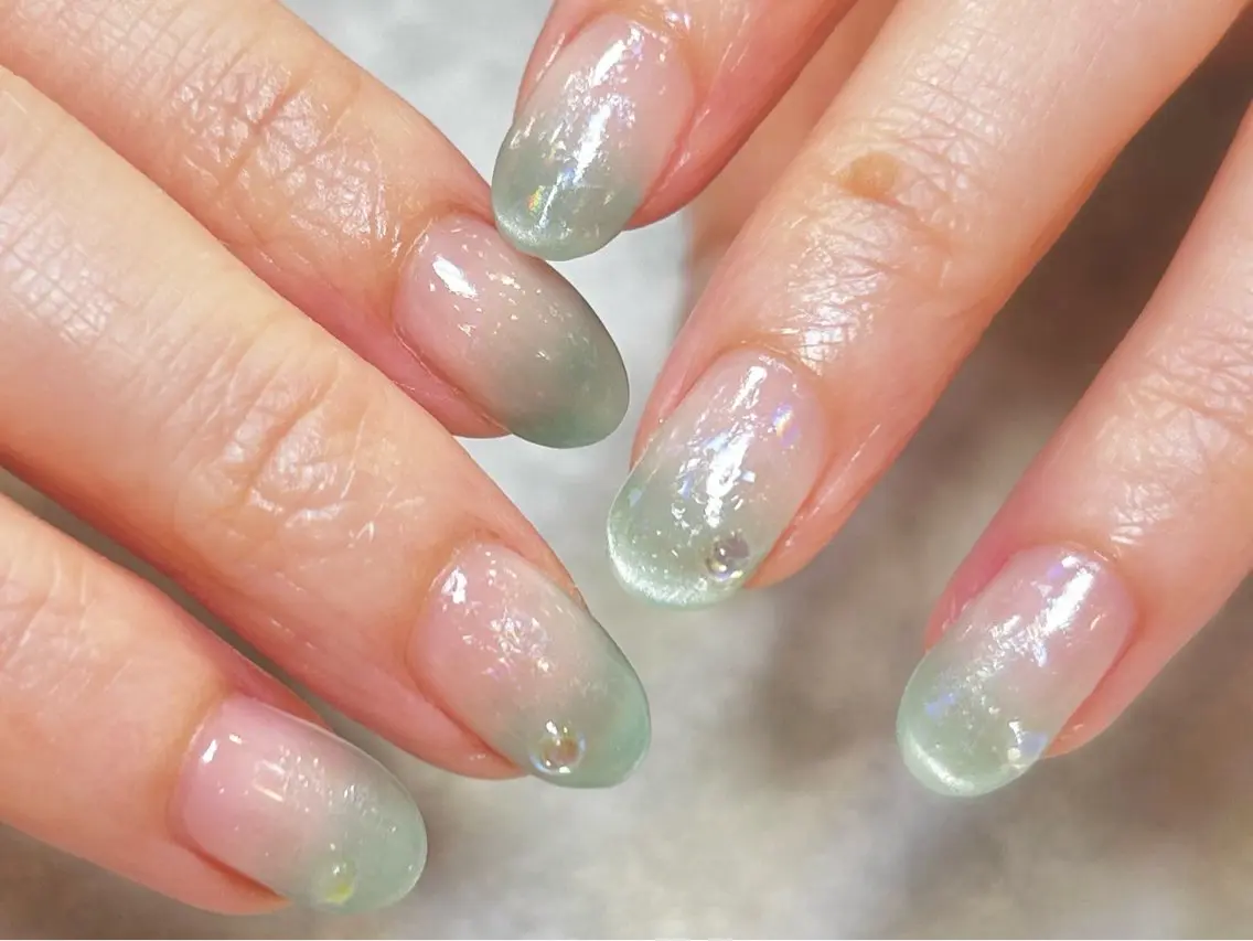 ネイル マグネットネイル ショートネイル nail salon Aymのネイルデザイン