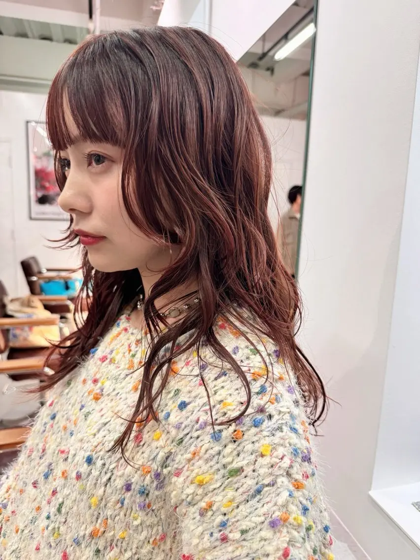 セミロング カラー レイヤーカット カット ヘアカラー トリートメント ooit 【オーイット】のヘアスタイル