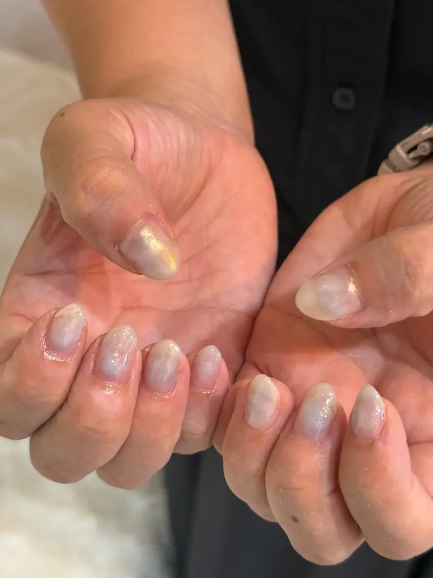 ネイル ブルー ハンドネイル ayaka naruのネイルデザイン